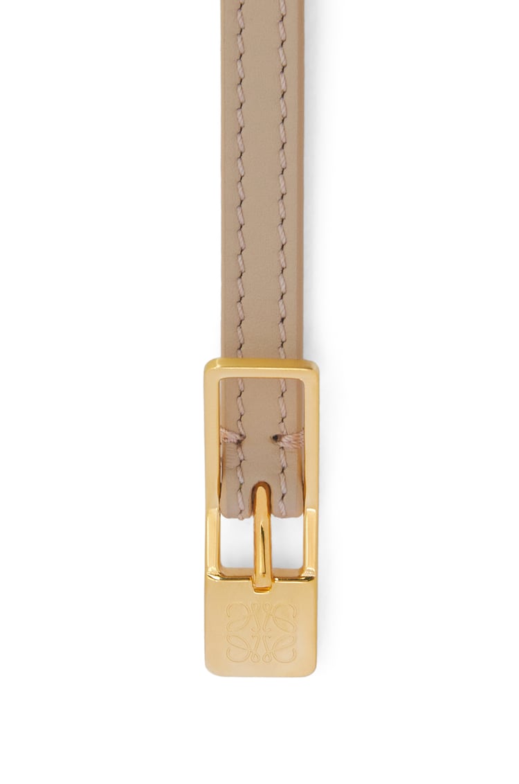 LOEWE Amazona padlock belt in smooth calfskin 灰褐色/金色