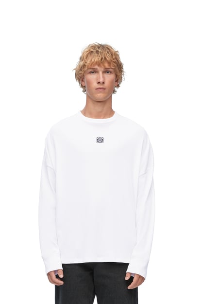LOEWE Oversized fit long sleeve T-shirt in cotton White plp_rd