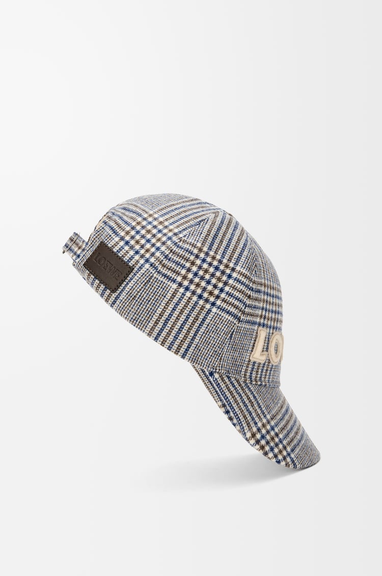 LOEWE Cap in wool Blue/White