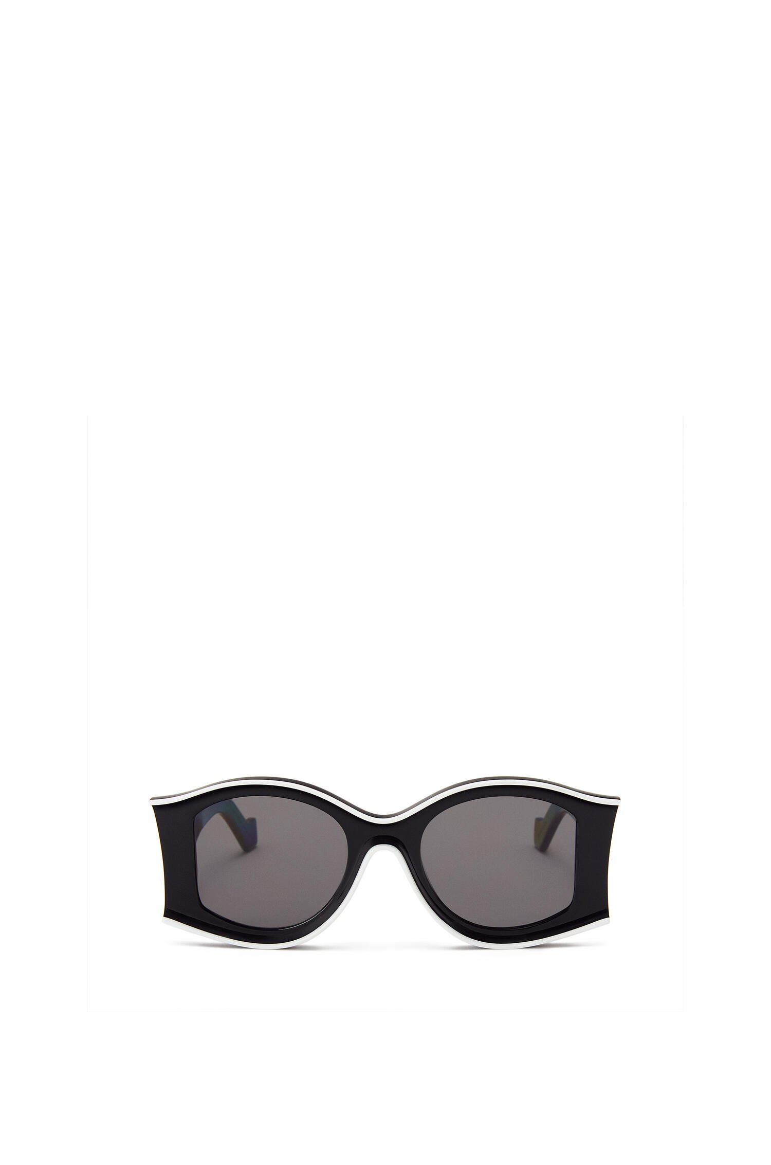 Large Paula's Ibiza sunglasses in acetate Black/White - LOEWE