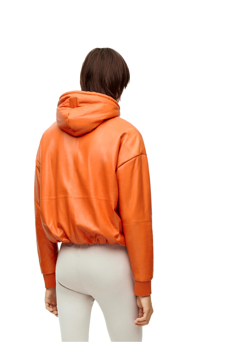 LOEWE Puffer hoodie in nappa Orange