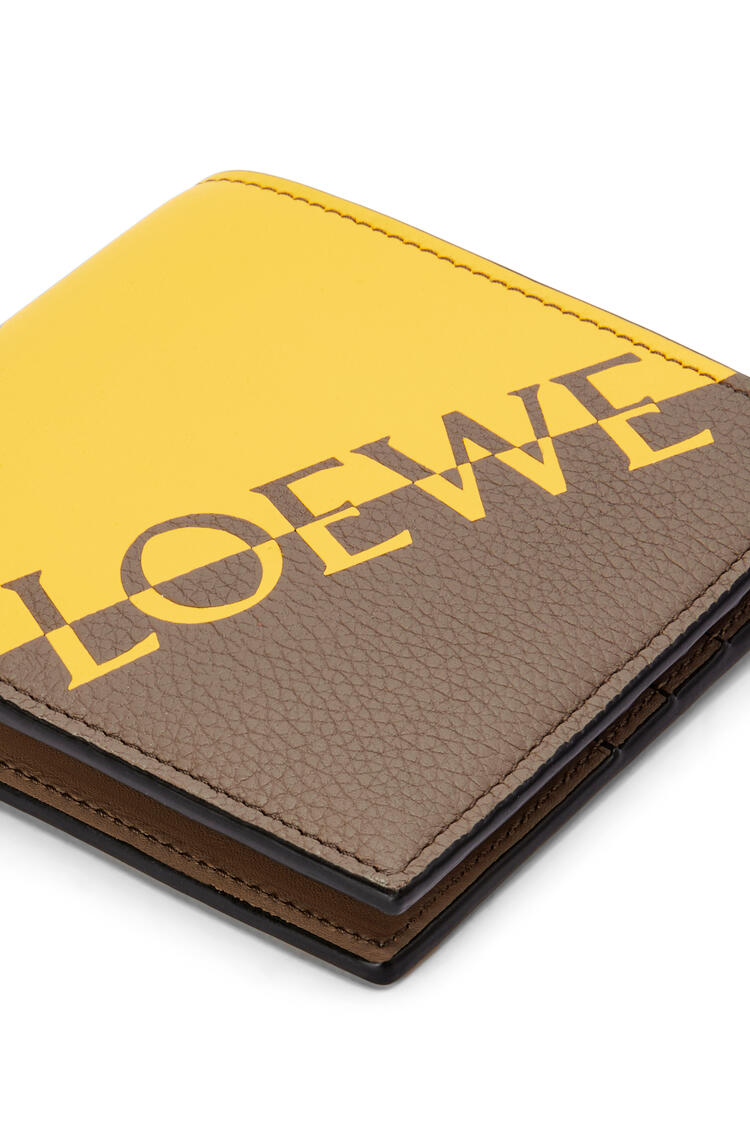 LOEWE Signature bifold wallet in calfskin Laurel Green/Lemon