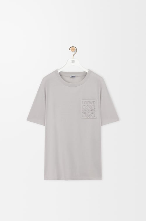 LOEWE 棉質寬鬆版型 T 恤 中灰色