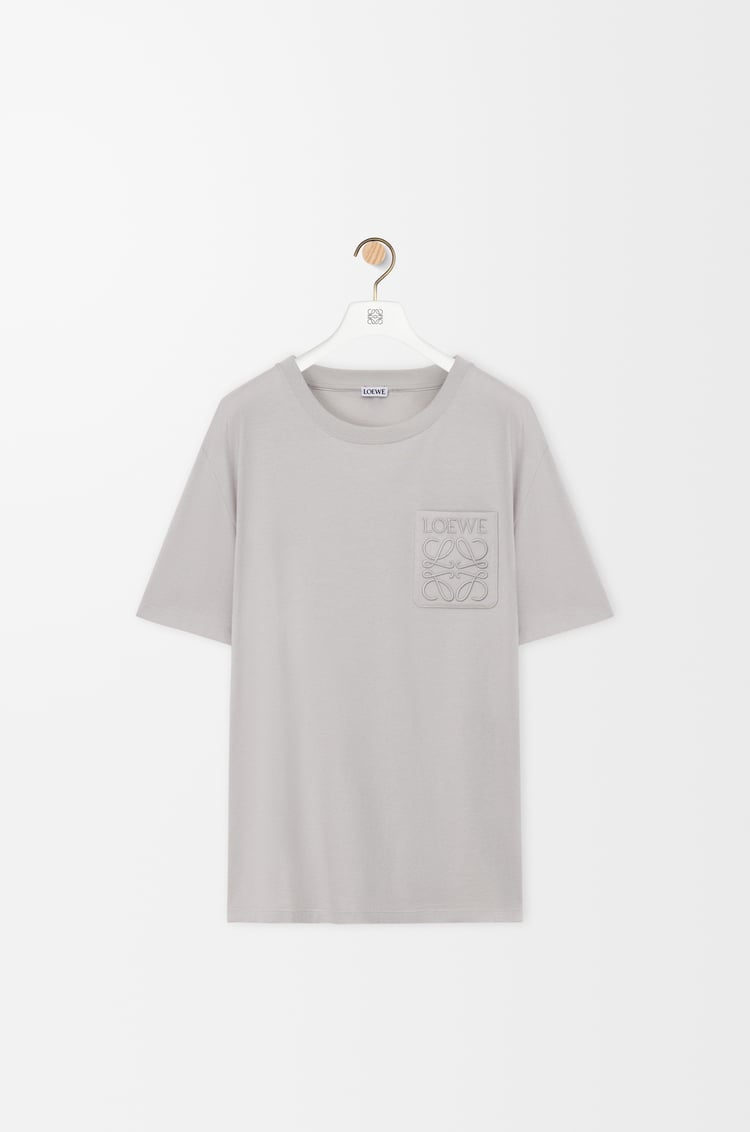 LOEWE 棉質寬鬆版型 T 恤 中灰色