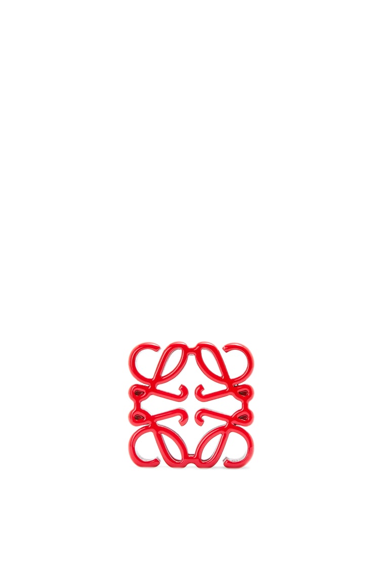 LOEWE Small Anagram cube dice in metal Red