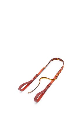 LOEWE Braided loop strap in classic calfskin Pumpkin/Burnt Red