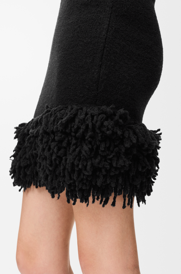 LOEWE Falda en mezcla de lana Negro