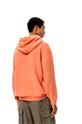 LOEWE Knit hoodie in wool and cashmere Coral plp_rd