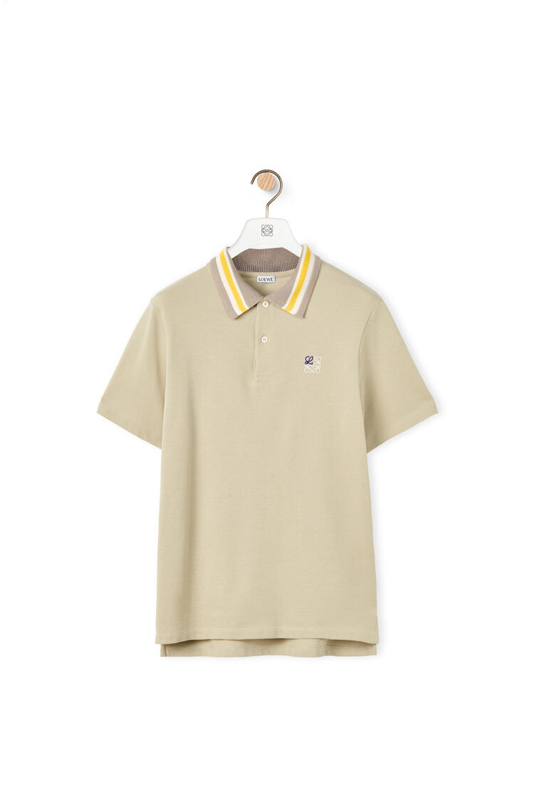 LOEWE Anagram polo in cotton Stone Grey