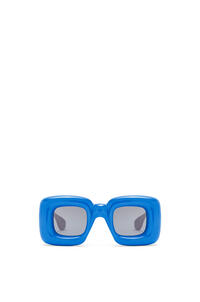 LOEWE Inflated rectangular sunglasses in nylon Ink Blue