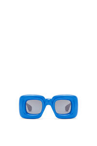 LOEWE Inflated rectangular sunglasses in nylon Ink Blue