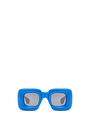 LOEWE Inflated rectangular sunglasses in nylon Ink Blue