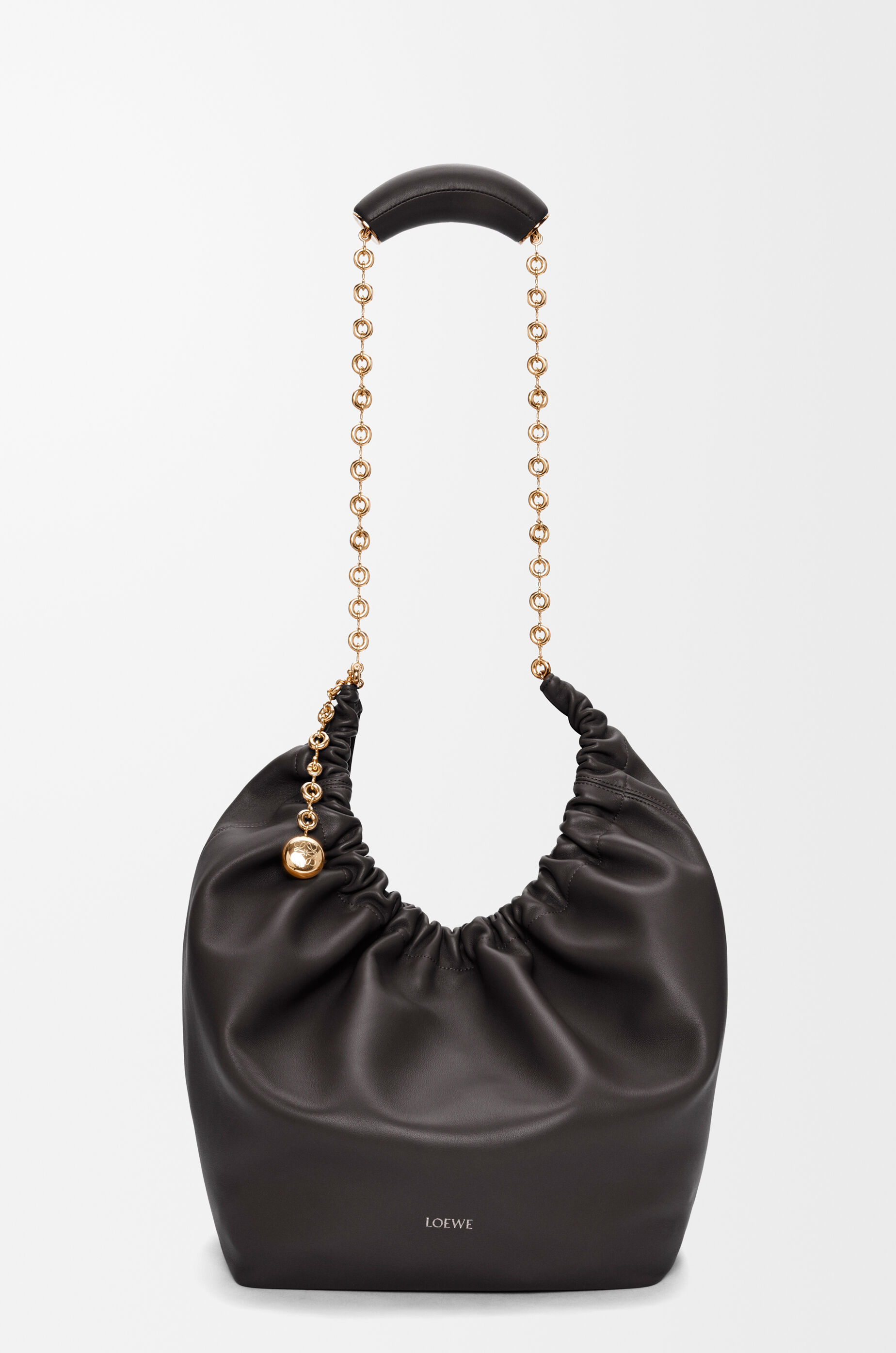 LOEWE Medium Squeeze bag in mellow nappa lambskin Black