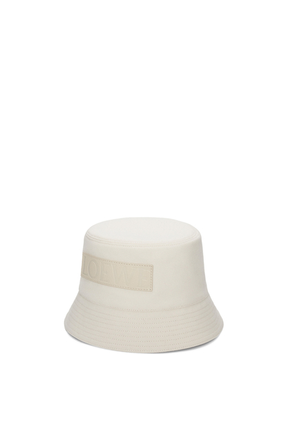 LOEWE Bucket hat in canvas and calfskin Soft White plp_rd