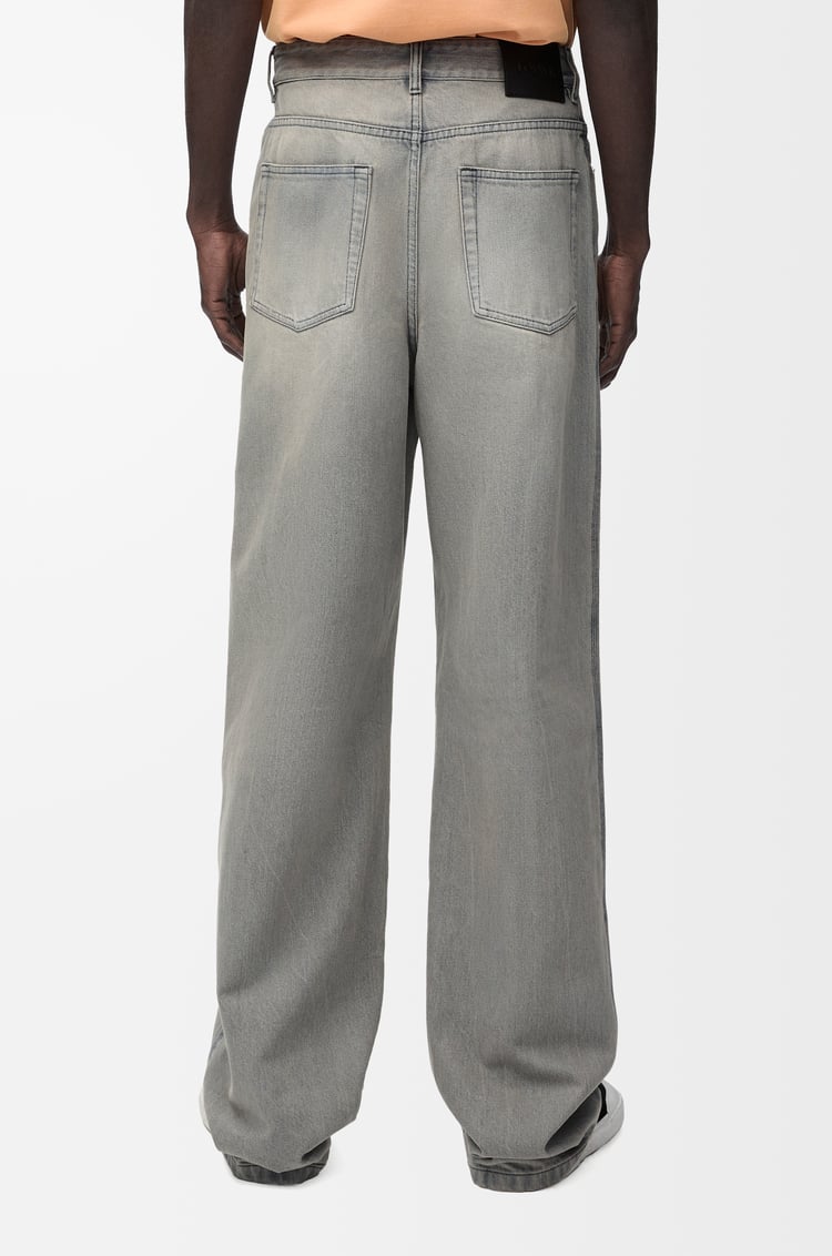 LOEWE Anagram baggy jeans in denim Grey Melange