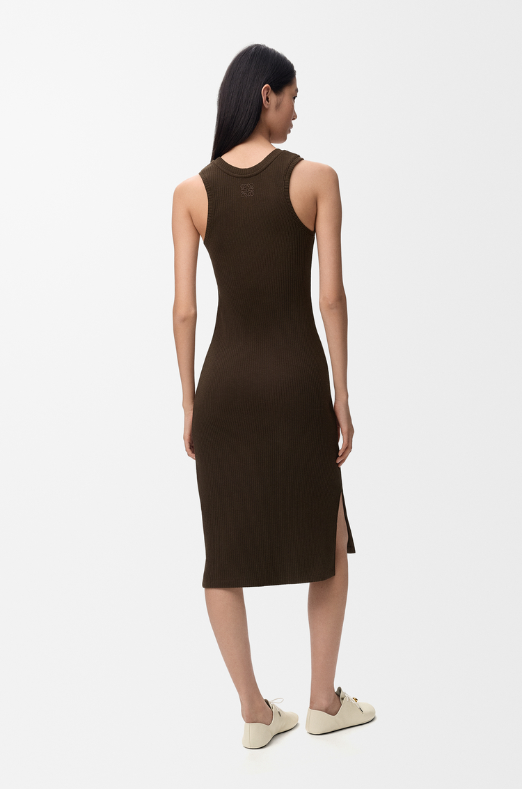LOEWE Kleid aus Stretch-Baumwolle Braun