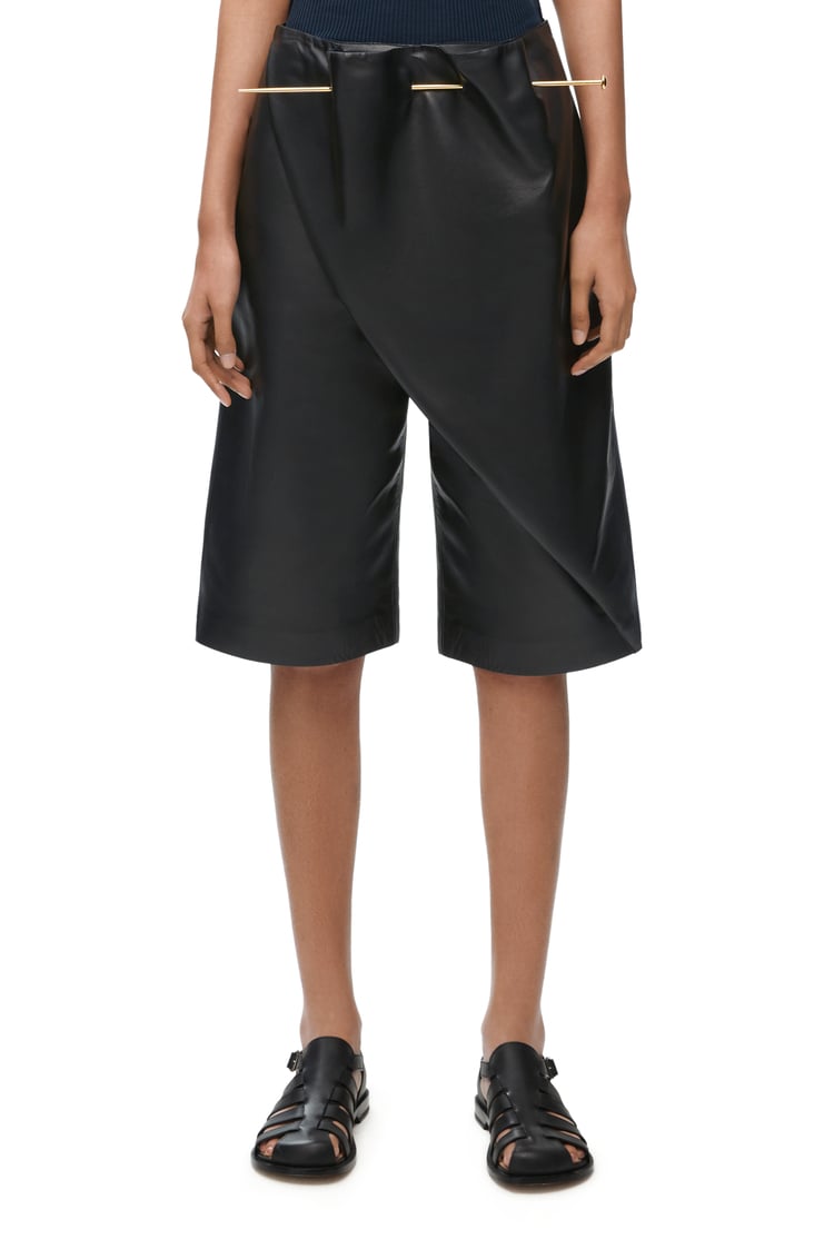 LOEWE Pin shorts in nappa lambskin Black
