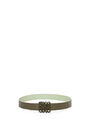 LOEWE Inflated Anagram belt in soft calfskin and brass Tea Dust Glaze/Light Pale Gree
