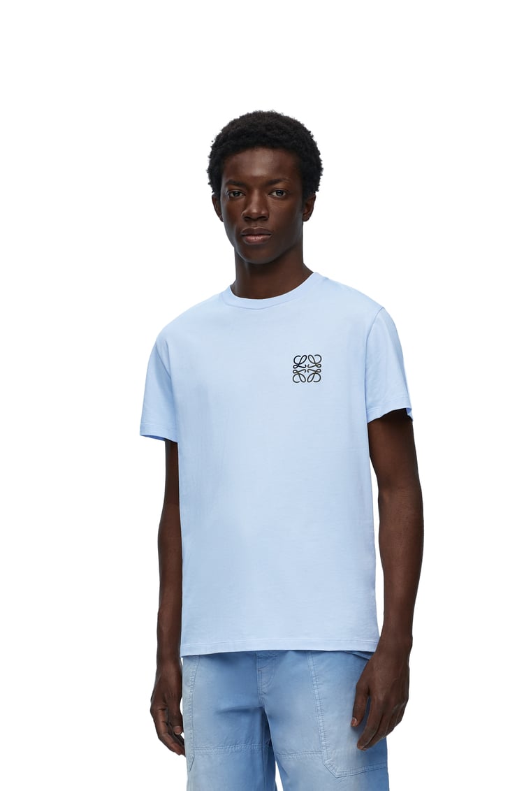 LOEWE Regular fit T-shirt in cotton 柔藍色