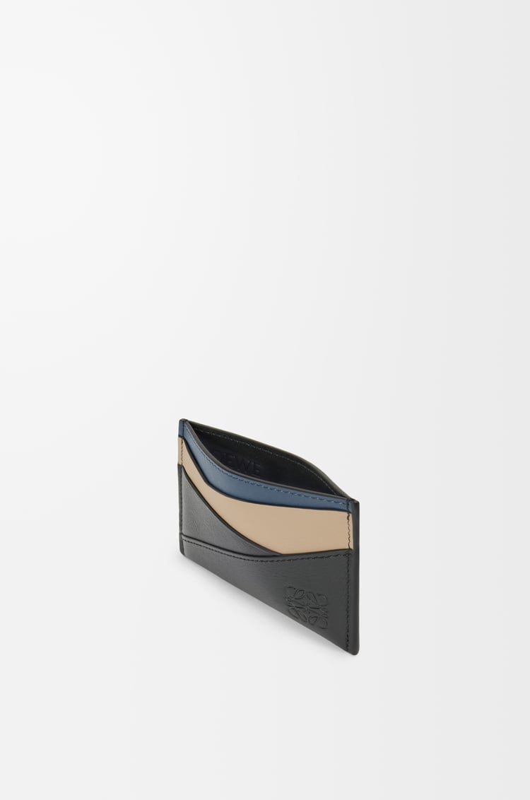 LOEWE 经典牛皮革 Puzzle 扁平卡包 染料靛蓝色/麻灰色