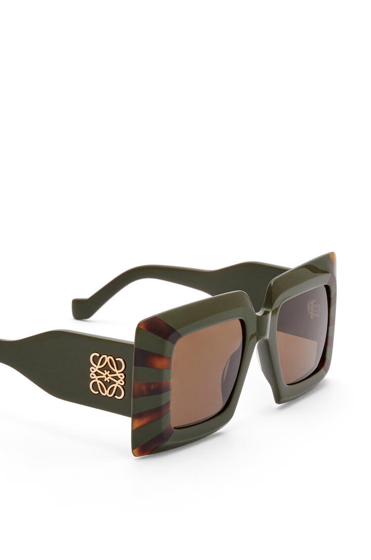 LOEWE Oversized square sunglasses in acetate Kakhi/Havana pdp_rd