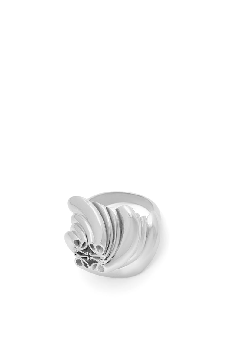 LOEWE Twisted Anagram signet ring in sterling silver Silver
