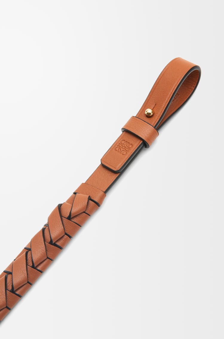 LOEWE Woven spiral strap in classic calfskin Tan
