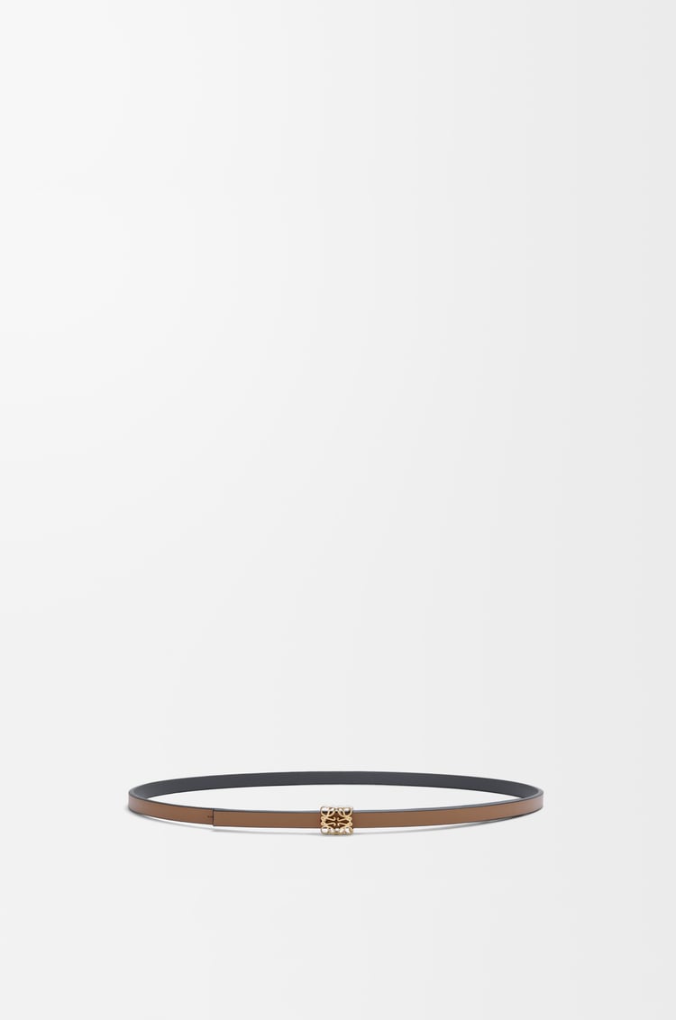 LOEWE Reversible Anagram Bombé belt in smooth calfskin Mocha/Slate