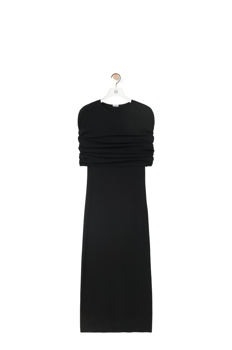 LOEWE ケープ チューブ ドレス（コットン） ブラック