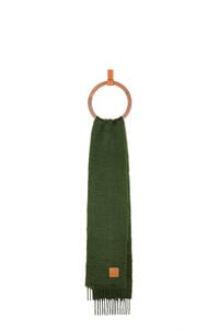 LOEWE Scarf in mohair and wool Forest Green
