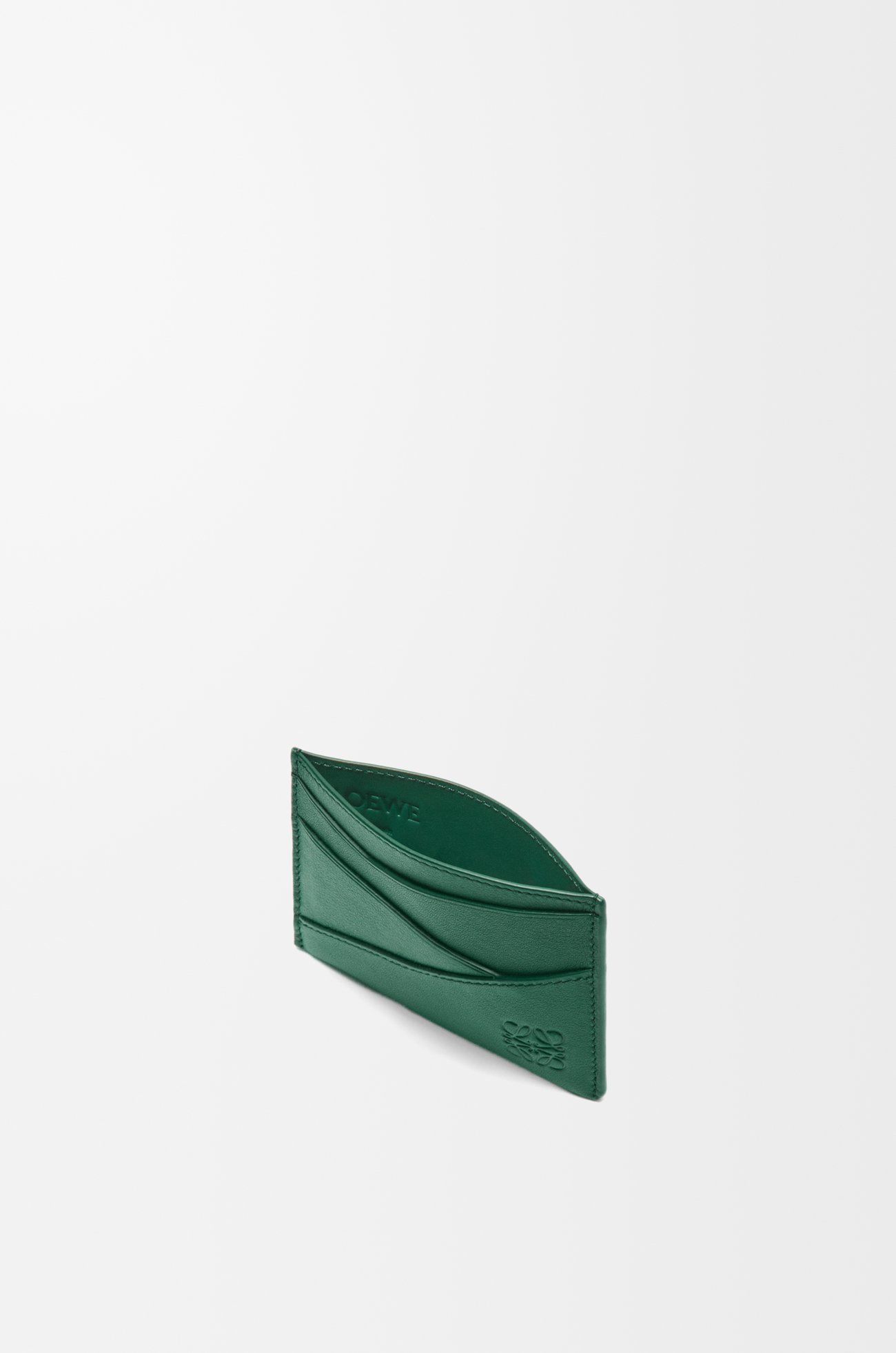 LOEWE Puzzle plain cardholder in classic calfskin Evergreen plp_rd