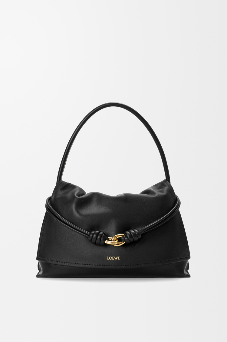 LOEWE Medium Flamenco Flap bag in nappa calfskin Black