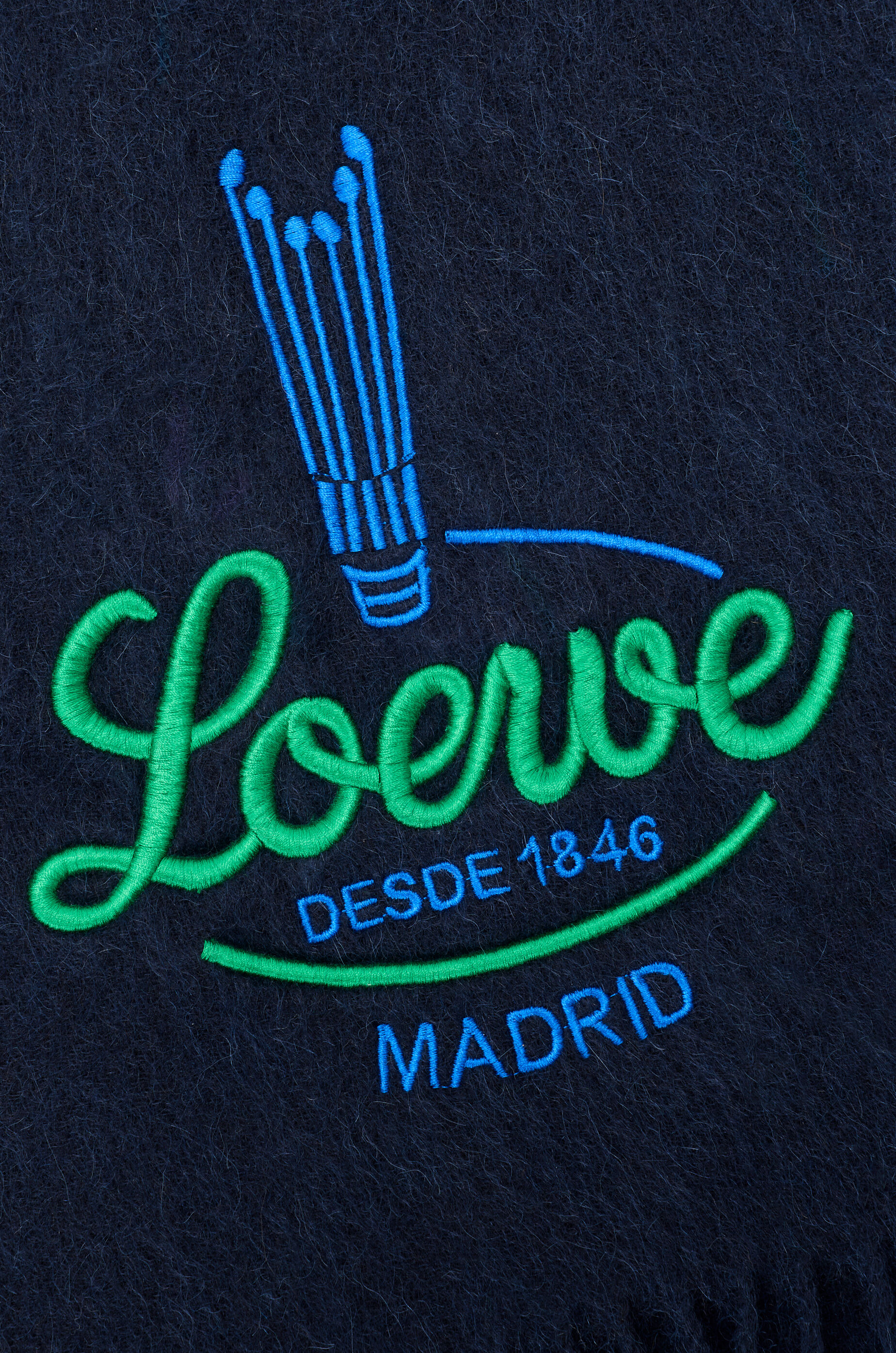 Scarf in alpaca Blue - LOEWE International official website