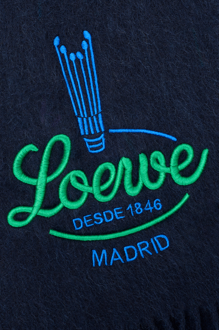 LOEWE Bufanda en alpaca Azul Marino Oscuro