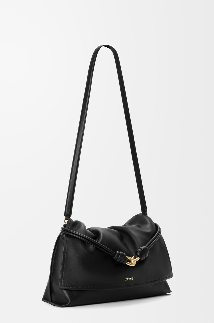 LOEWE Medium Flamenco Flap bag in nappa calfskin Black
