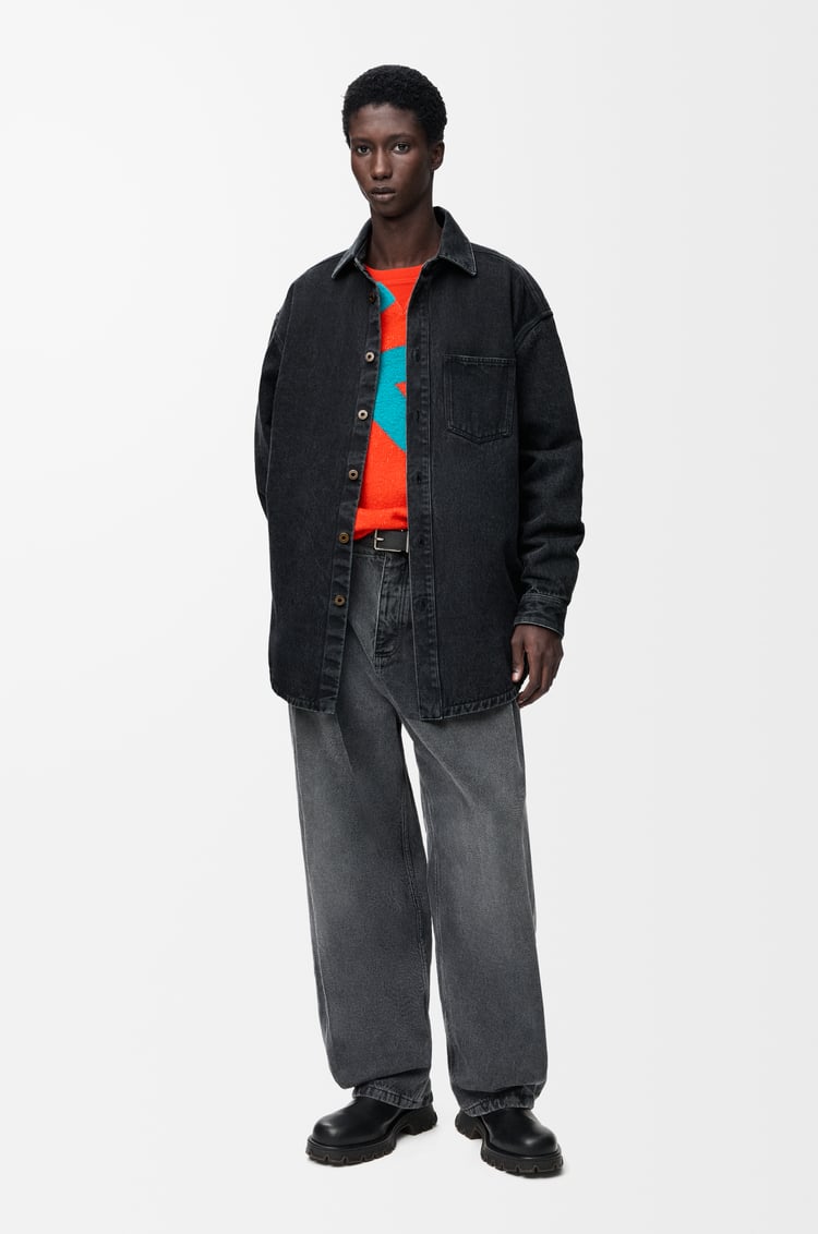 LOEWE Sobrecamisa Anagram en denim Negro