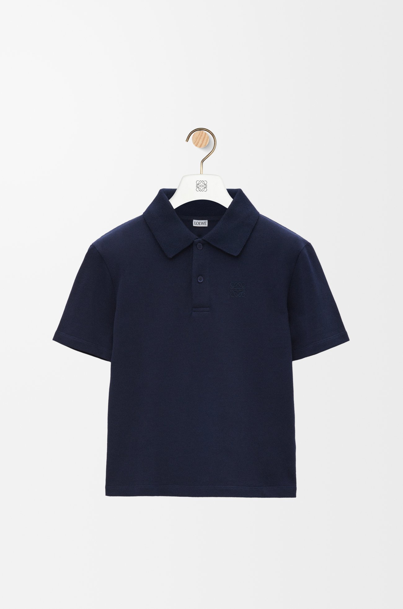LOEWE Polo in cotton Dark Navy Blue