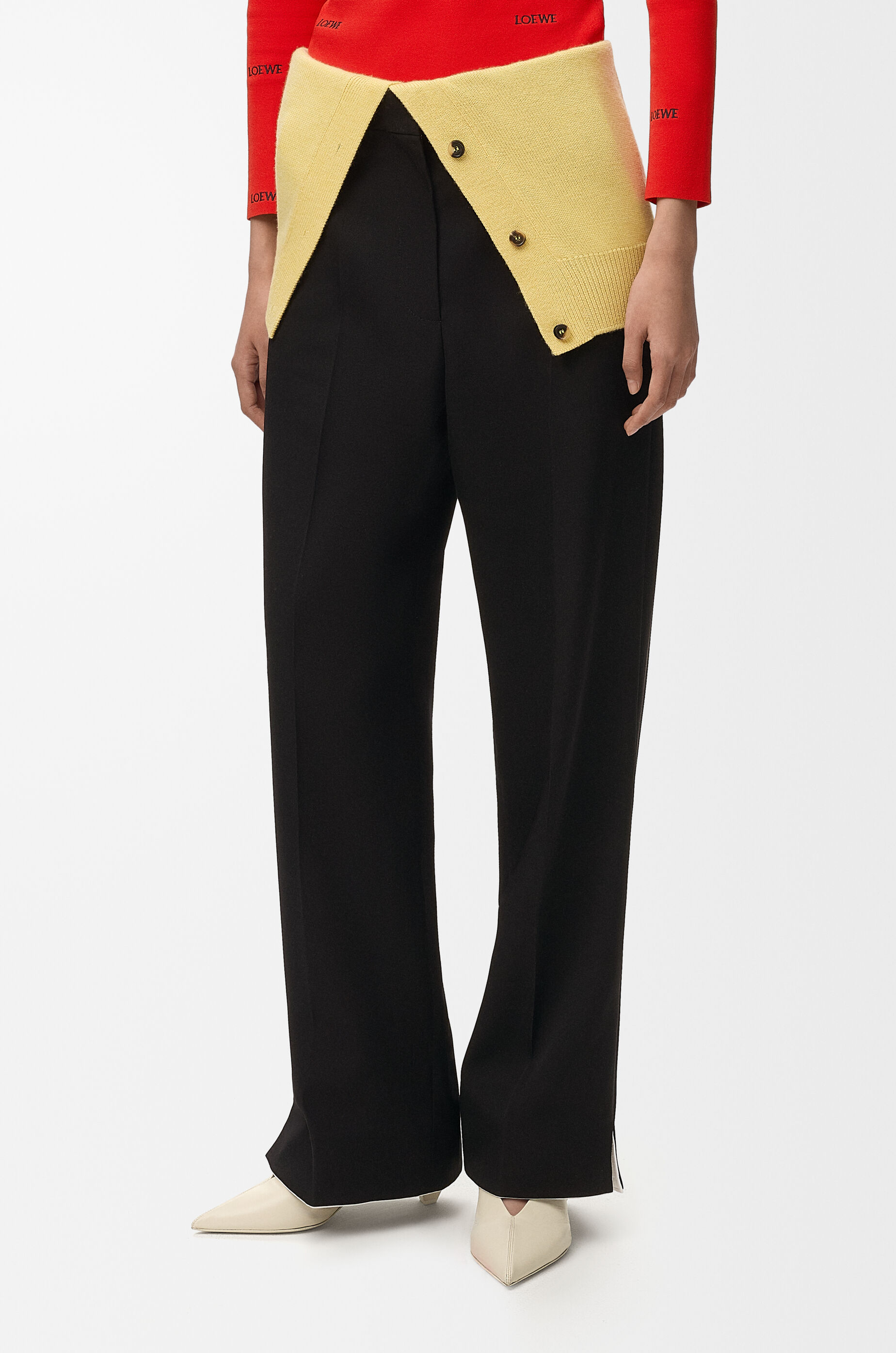 Trousers in wool Black - LOEWE USA Official Website