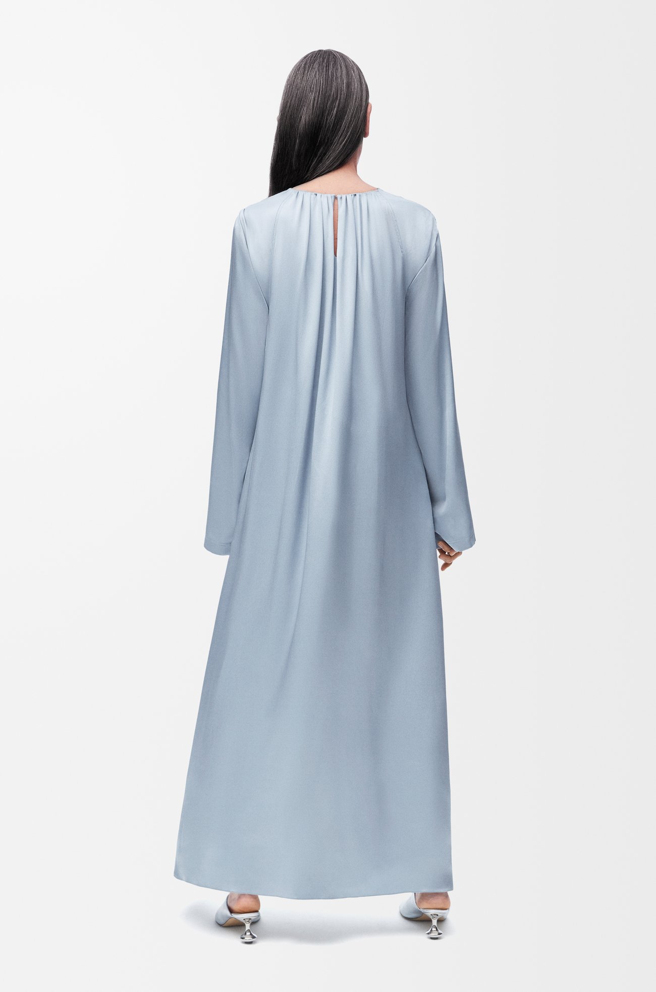 LOEWE Chain dress in silk Light Blue plp_rd