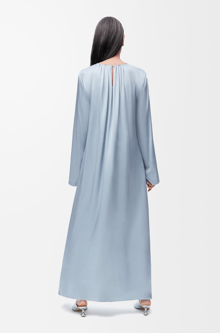 LOEWE Robe en soie à chaîne Bleu Clair