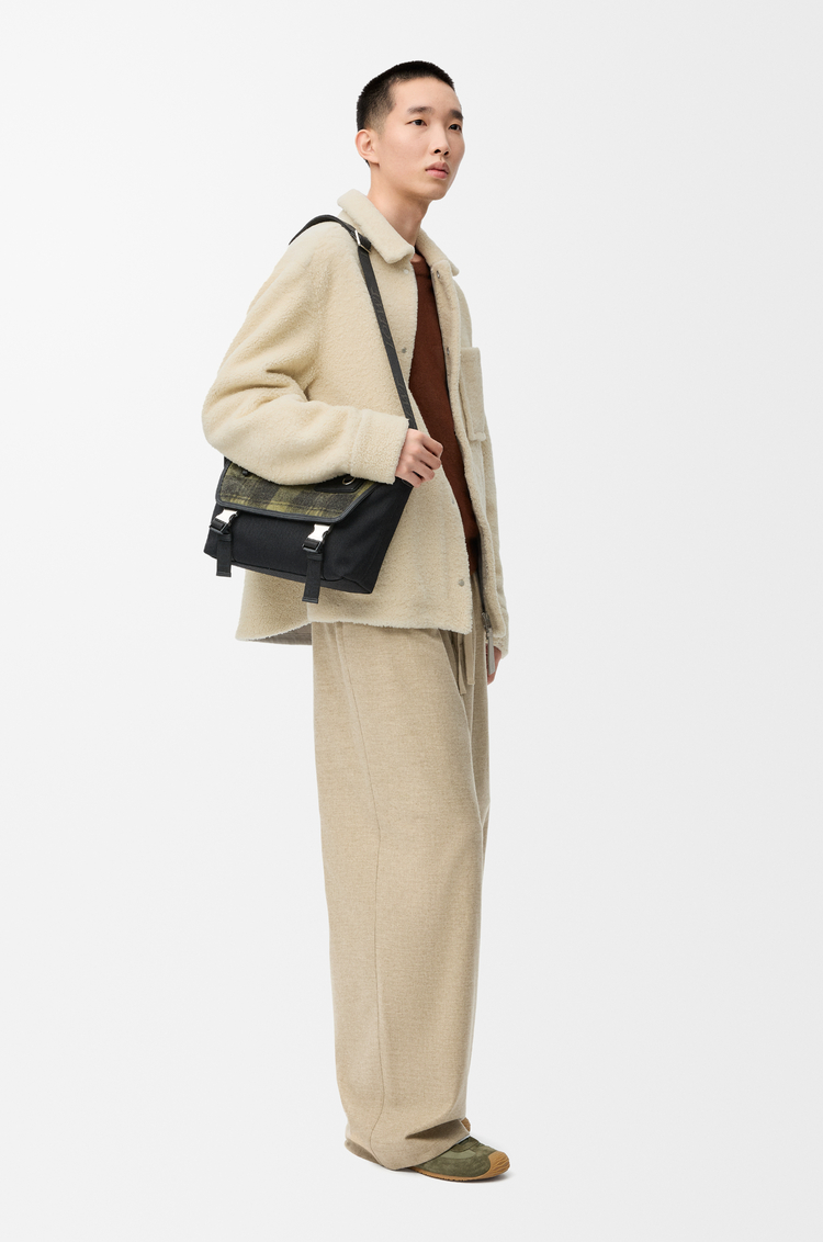 LOEWE Overshirt in shearling Light Grey