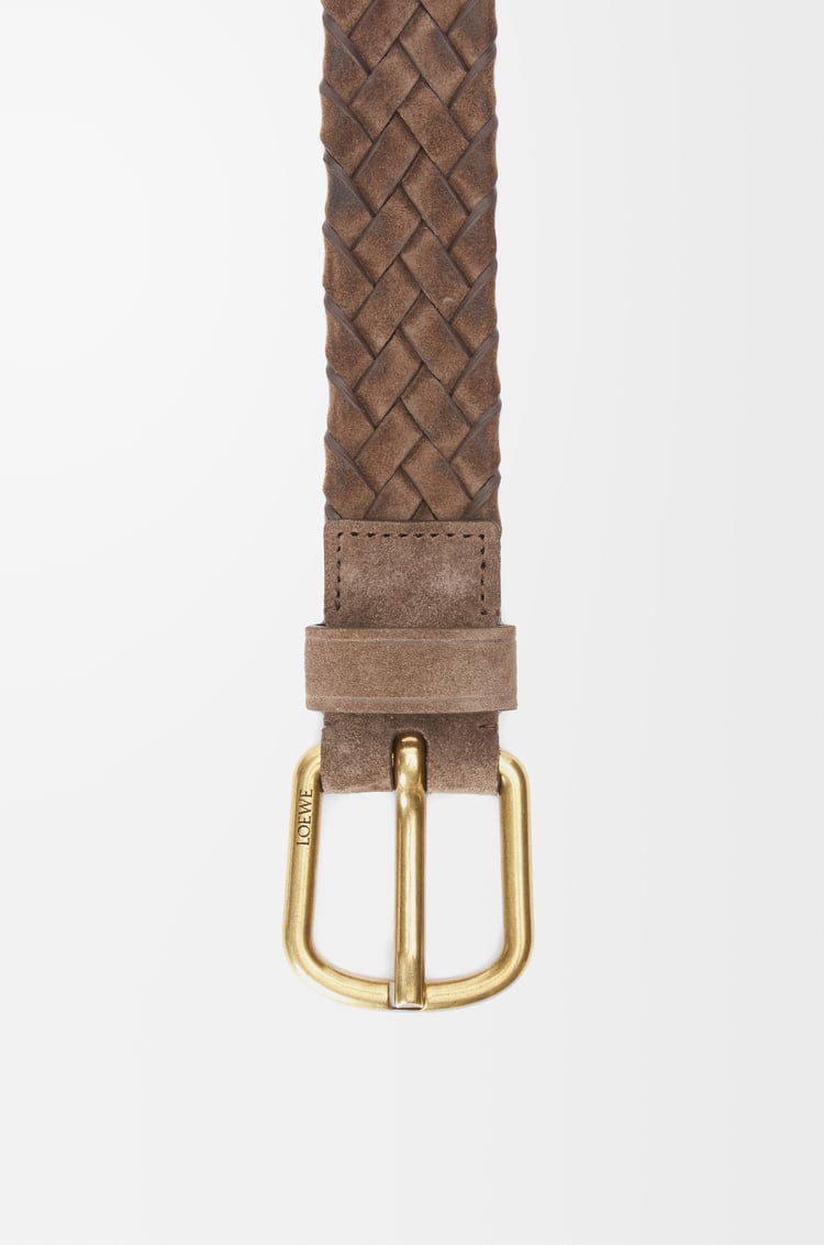 LOEWE Cinturón ancho tejido en ante de piel de ternera  Psyke/Dorado Vintage