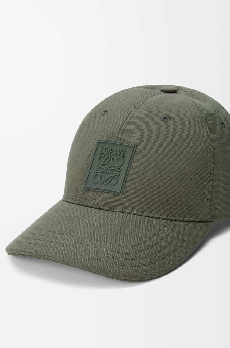 LOEWE Patch cap in canvas Khaki Green