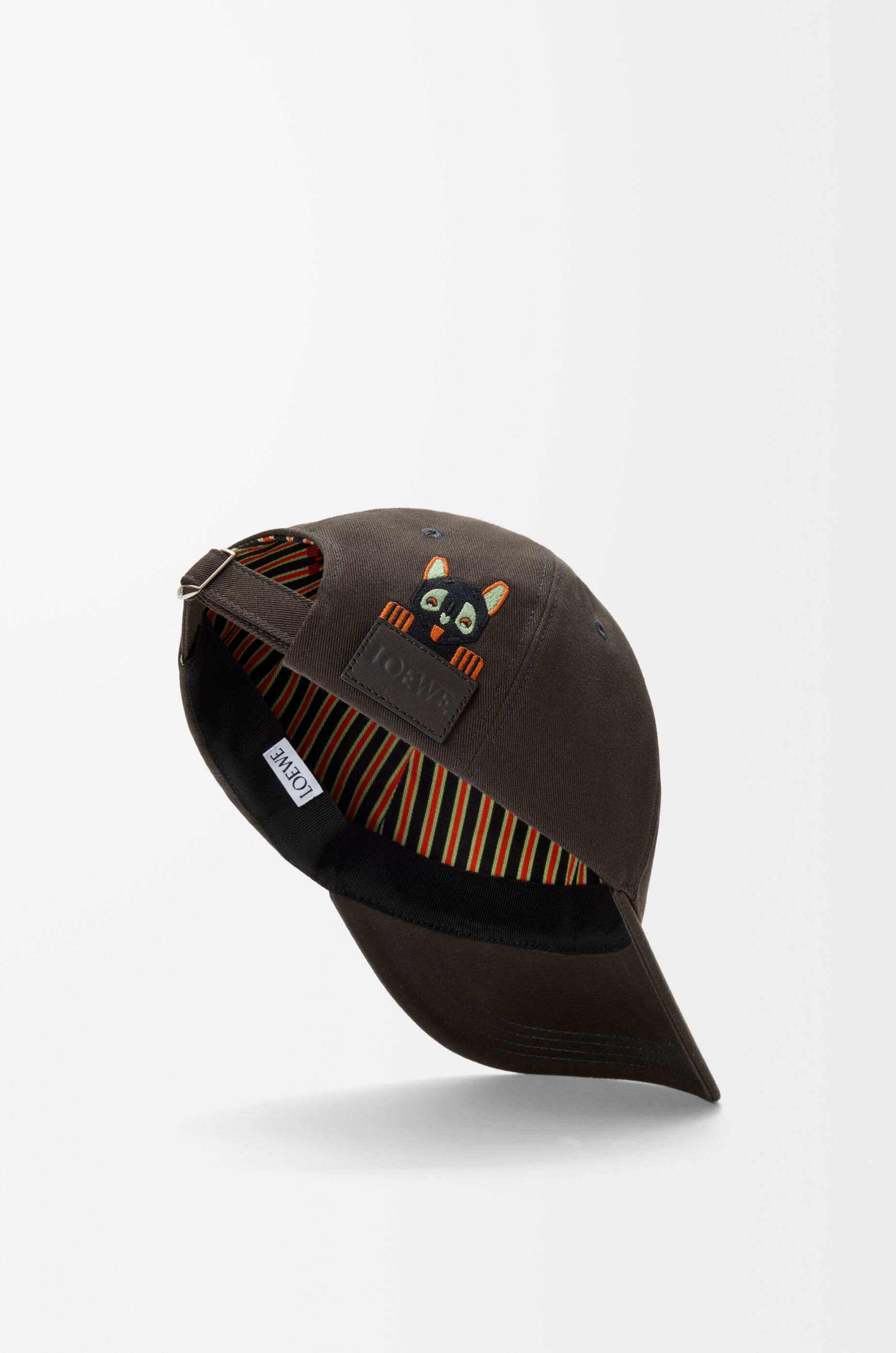 Futurist Cat cap in cotton Brown - LOEWE