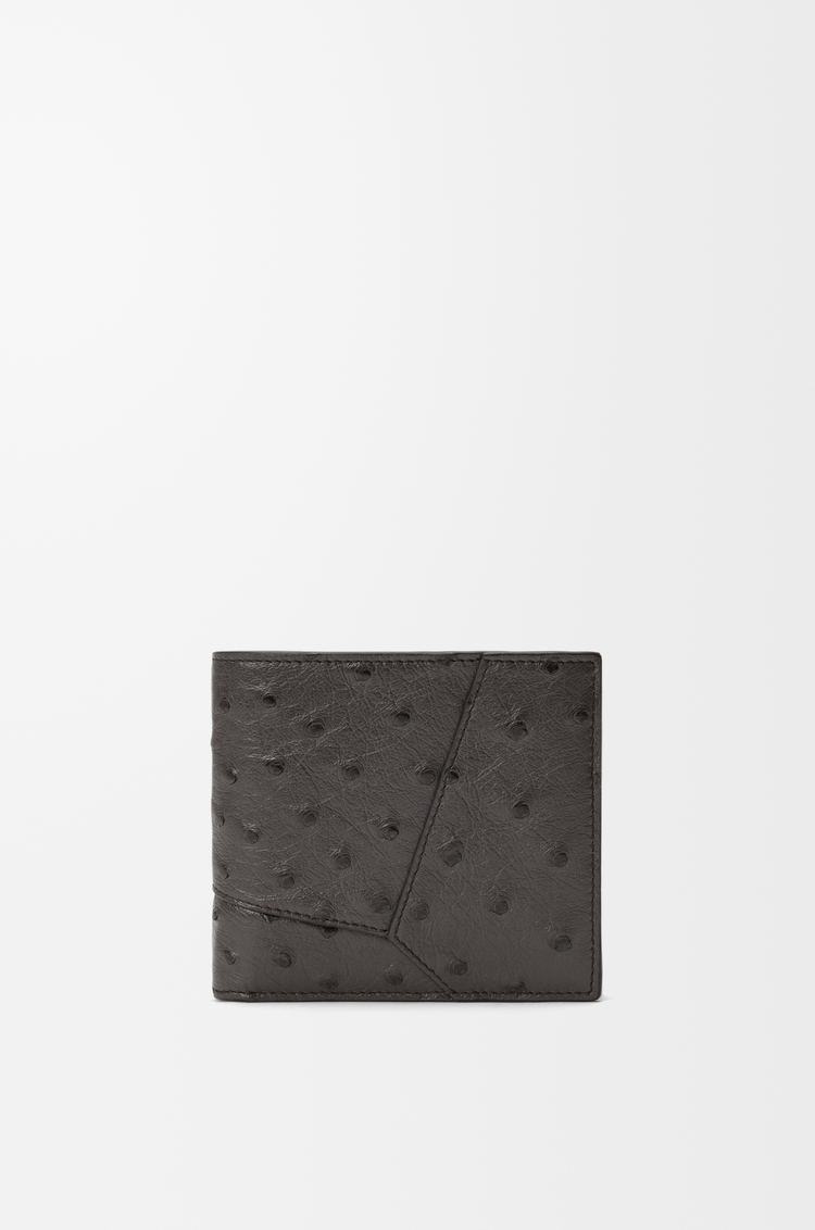 LOEWE パズル バイフォールド コインウォレット（オーストリッチ） ダークグレー