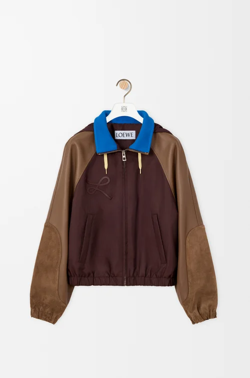 LOEWE Chaqueta bomber en tejido técnico Marrón