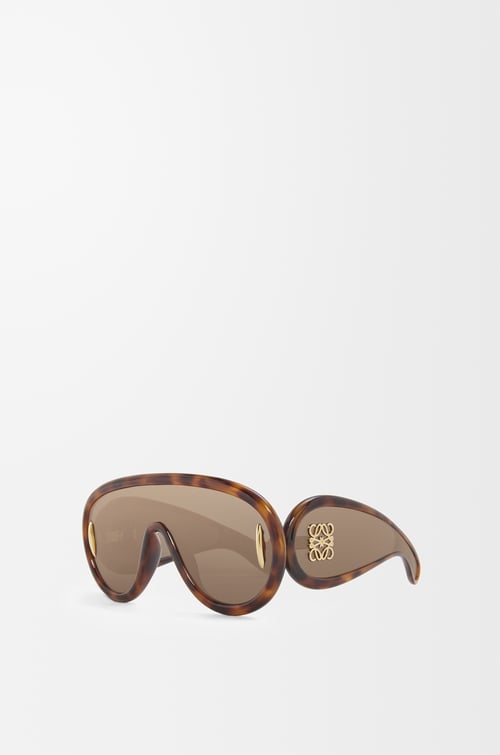LOEWE Gafas de sol Wave mask en acetato Marrón Habano