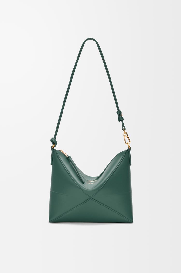 LOEWE 亮面纳帕牛皮革 Puzzle Fold pouch 香根草绿
