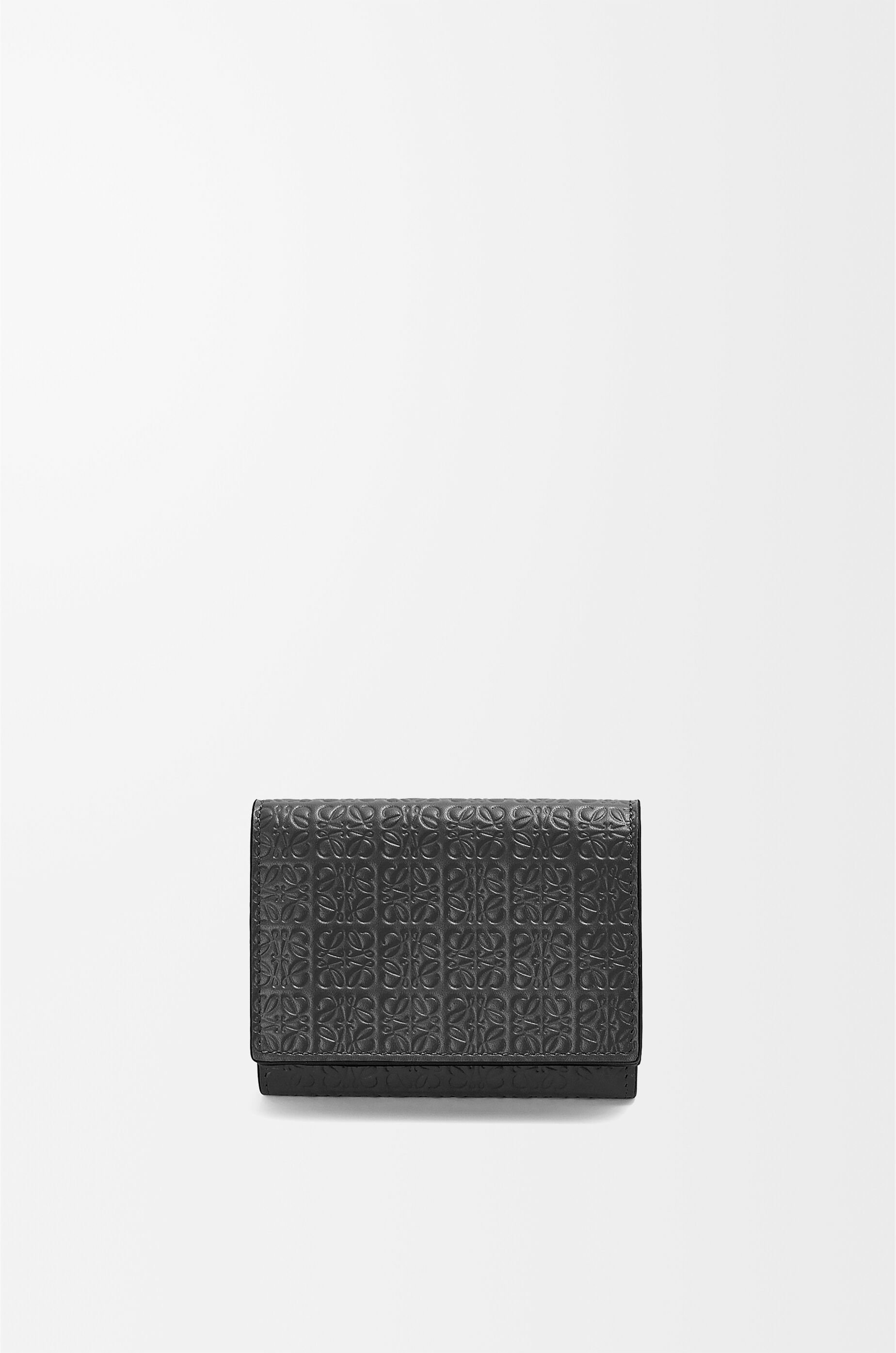 リピート トライフォールド ウォレット（エンボスシルクカーフ） ブラック - LOEWE