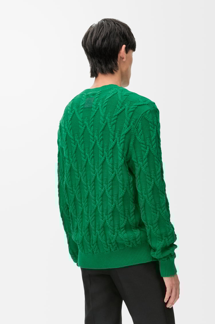 LOEWE Jersey en algodón Verde Oscuro